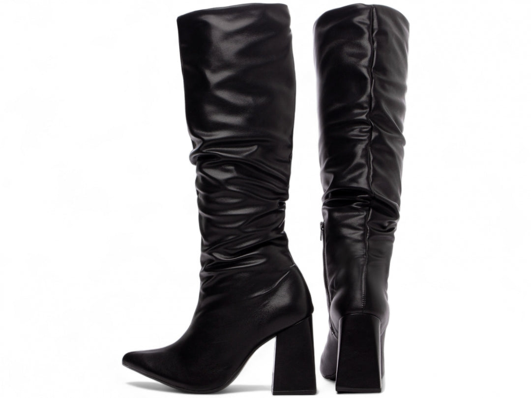 Bota Franzida Feminina Preta