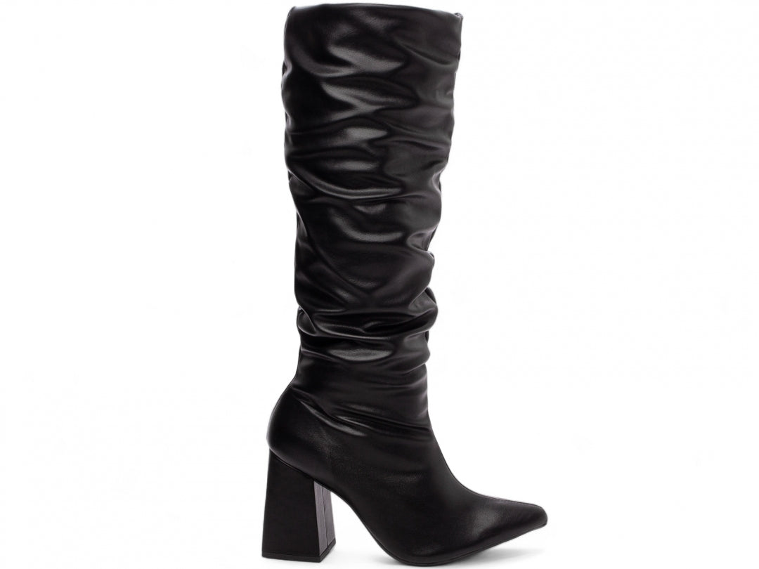 Bota Franzida Feminina Preta
